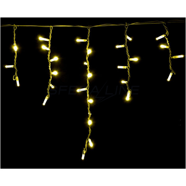 Гірлянда зовнішня DELUX ICICLE 108LED 2x1m 27flash жовтий/білий IP44