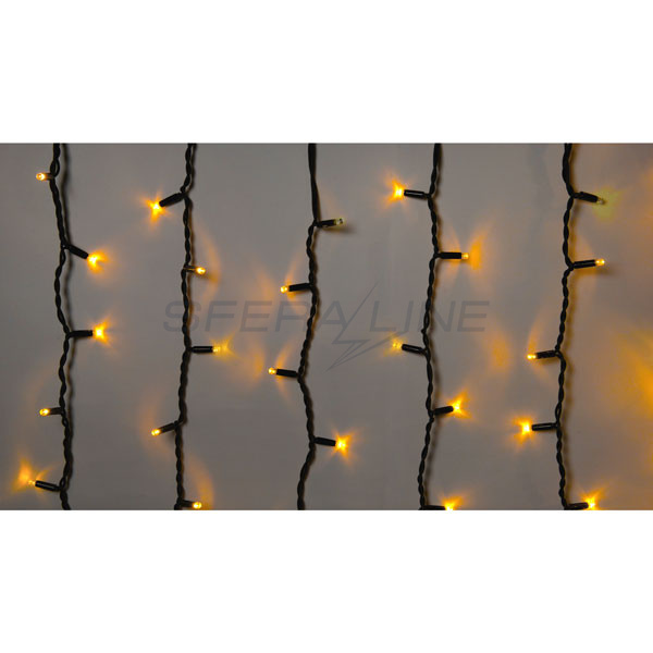 Гірлянда зовнішня DELUX ICICLE 108LED 2x1m 27flash жовтий/чорний IP44