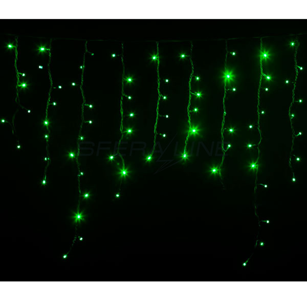 Гірлянда зовнішня DELUX ICICLE 108LED 2x1m 27flash зелений/чорний IP44