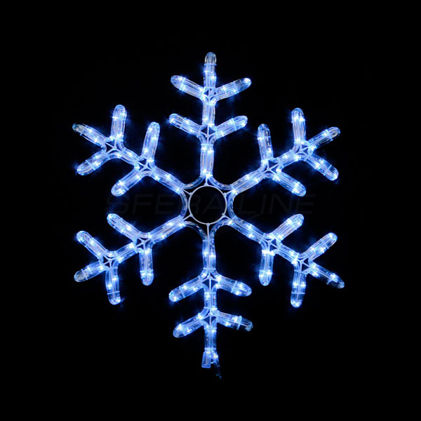 Гірлянда зовнішня DELUX MOTIF Snowflake 55см 12 flash білий IP44