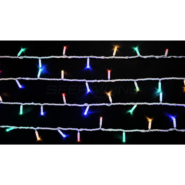 Гірлянда зовнішня DELUX STRING 200LED 20м 40flash мульти/білий IP44