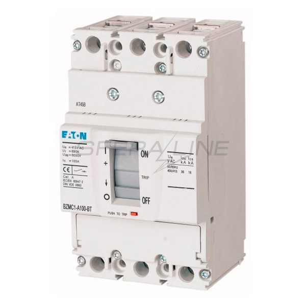 Силовий автоматичний вимикач BZMC1-A80 3-полюсний 80А 36кА EATON (MOELLER)