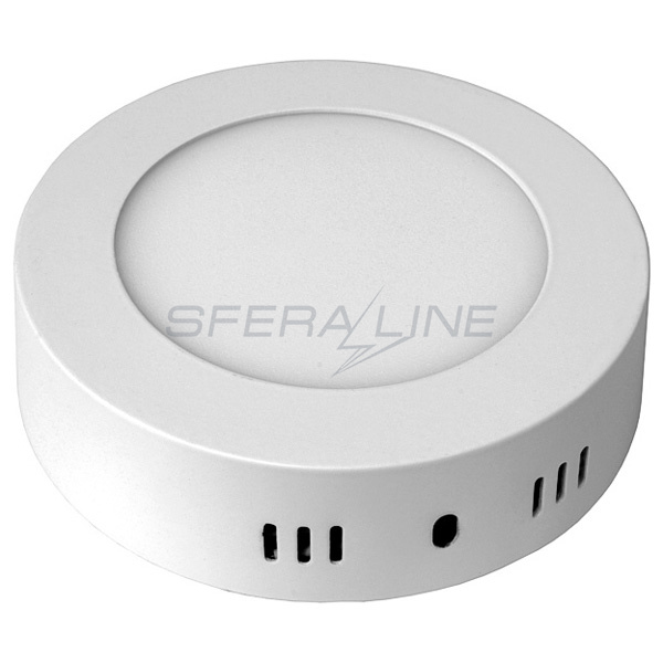 Світильник світлодіодний DownLight 6Вт, 4500К, 390Лм, круглий накладний, Ecostrum