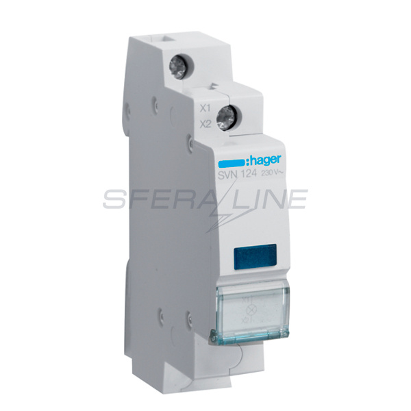 Індикатор LED 230В, синій, Hager