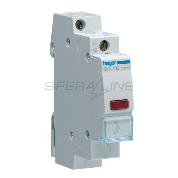 Індикатор LED 12/48 В, червоний, Hager