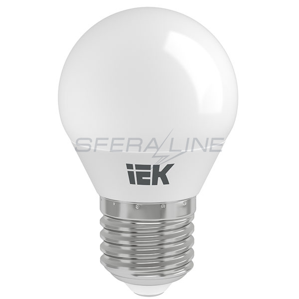 Лампа LED ALFA G45 куля 6Вт 230В 3000К E27 IEK