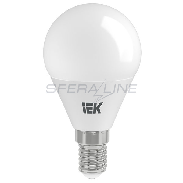 Лампа LED ALFA G45 куля 8Вт 230В 4000К E14 IEK