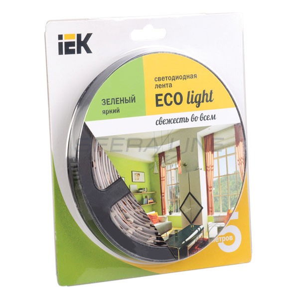 Стрічка світлодіодна LED, LSR-3528G60-4.8-IP20-12V, 5м блістер, IEK-eco