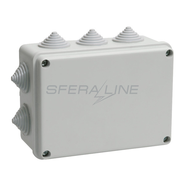 Коробка розподільна КМ41241, 150х110х70мм для відкритої установки, IP44