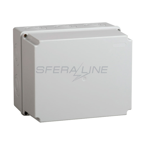 Коробка розподільна КМ41273, 240х195х165мм, IP44 (кабельні вводи - 5 шт)
