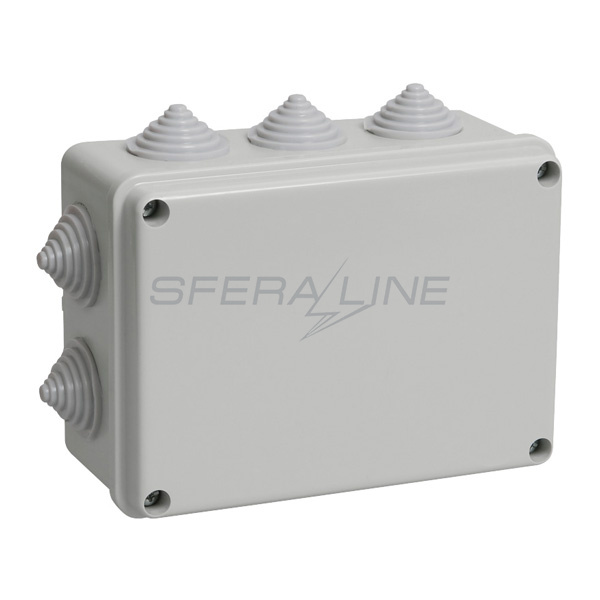 Коробка розподільна КМ41243, 190х140х70мм для відкритої установки, IP44