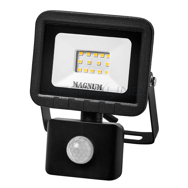 Прожектор світлодіодний MAGNUM FL ECO LED 10Вт slim 6500К IP44 з датчиком руху
