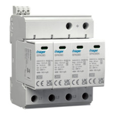 УЗИП тип 1+2 50кА 1,2кВ 4P TN-S/TT с дополнительным контактом Hager SPA931