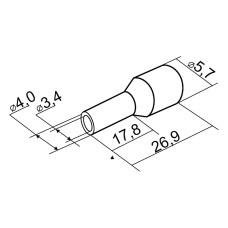 Наконечник втулочный 6 мм² изолированный зелёный АСКО-УКРЕМ НТ 6,0-18 100 шт/уп