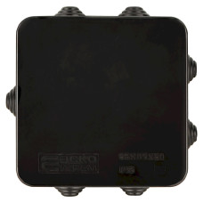Коробка распределительная 85х85х50 мм IP55 АСКО-УКРЕМ UAtmo Jet Black 20 шт/уп