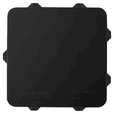 Коробка распределительная 100х100х50 мм IP55 АСКО-УКРЕМ UAtmo Jet Black 20 шт/уп