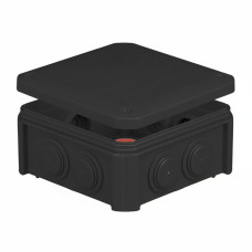 Коробка распределительная 114х114х57 мм IP55 наружная чёрная PLANK IB601Vintage
