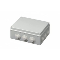 Коробка розподільча 240х190х90 мм IP55 зовнішня з гумовими сальниками Elettrocanali