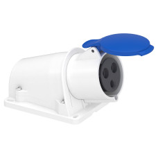 Розетка силовая стационарная 2P+PE 32А 250В IP44 Schneider Electric 123 PKF32W423
