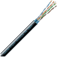 Кабель FTP cat.5e 4х2х0,51 наружный PE 100МГц (бухта 305м) черный ЗЗЦМ