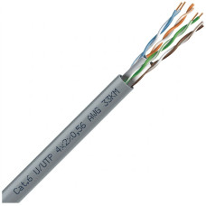 Кабель UTP cat.6  4х2х0,56 AWG 250МГц (бухта 305м) cірий ЗЗКМ