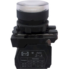 Вимикач кнопковий пластиковий FP5-AW3161110 1NO (білий) Промфактор