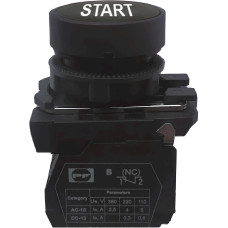 Вимикач кнопковий пластиковий FP5-AA4351 1NO (START, чорний) Промфактор