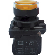 Вимикач кнопковий пластиковий FP5-AW3561230 1NO (жовтий) Промфактор