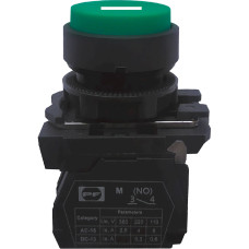 Вимикач кнопковий пластиковий FP5-AL3311 1NO (I, зелений) Промфактор