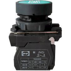 Вимикач кнопковий пластиковий FP5-AA4331 1NO (START, зелений) Промфактор