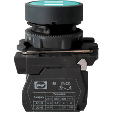 Вимикач кнопковий пластиковий FP5-AA3361 1NO (II, зелений) Промфактор