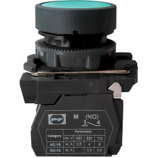 Вимикач кнопковий пластиковий FP5-AA31 1NO (зелений) Промфактор