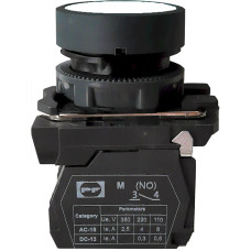 Вимикач кнопковий пластиковий FP5-AA11 1NO (білий) Промфактор