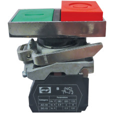 Вимикач кнопковий металевий FP4-BL8425 1NO 1NC (зел-красн) Промфактор