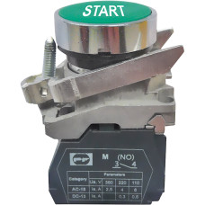 Вимикач кнопковий металевий FP4-BA4331 1NО (START, зелений) Промфактор