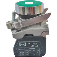 Кнопка металлическая FP4-BA3361 1НО (II, зелёная) Промфактор