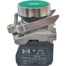 Кнопка металлическая FP4-BA3311 1НО (I, зелёная) Промфактор