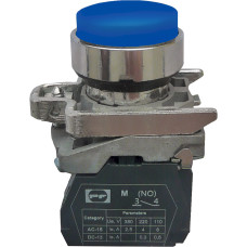 Вимикач кнопковий металевий FP4-BL61 1NO (блакитний) Промфактор