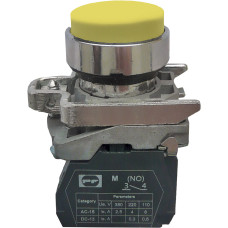 Вимикач кнопковий металевий FP4-BL51 1NO (жовтий) Промфактор