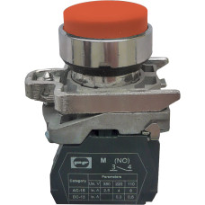 Вимикач кнопковий металевий FP4-BL42 1NC (червоний) Промфактор
