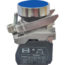 Вимикач кнопковий металевий FP4-BA61 1NO (блакитний) Промфактор