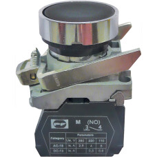 Кнопка металлическая без фиксации FP4-BA21 1НО (черная) Промфактор