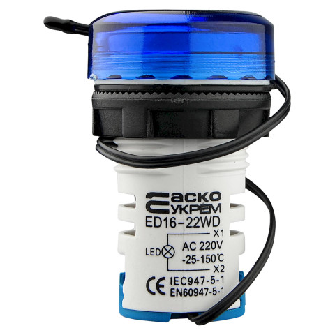 Термометр ED16-22WD -25°с - 150°с (синий) круглый АСКО-УКРЕМ