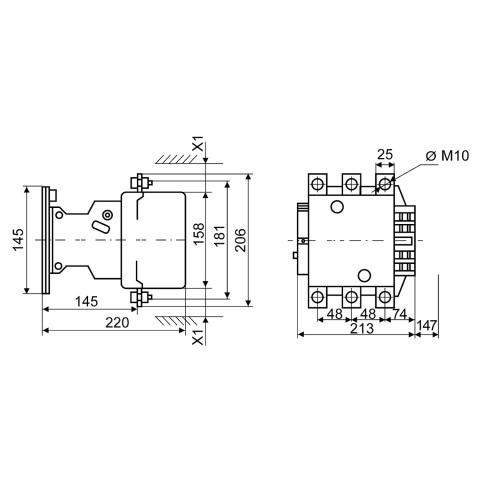 Контактор силовой 330А 220В AC АСКО-УКРЕМ LC1-F330