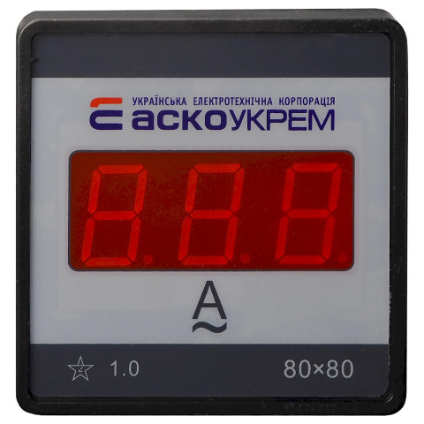 Амперметр цифровий АС 30А 80х80 (ЦА-8 LBN) АСКО-УКРЕМ