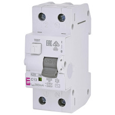 Дифавтомат 1P+N 13А C 300мА тип AC ETI KZS-2M