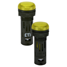 Сигнальная лампа LED матовая ECLI-16-240А-Y 240В AC (Ø16мм, желтая) ETI