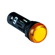 Лампа сигнальна LED матова ECLI-16-024C-A 24В AC/DC (Ø16мм, помаранчева) ETI