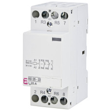 Контактор модульный 25А 2NO+2NC 24В AC/DC ETI RD 25-22