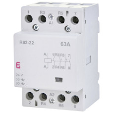Контактор модульный 63А 2NO+2NC 24В AC ETI R 63-22